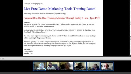Live Onlne Training Room Helping You Building Any Business You Are Working