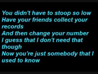 Gotye - Somebody That I Used To Know (Lyrics)