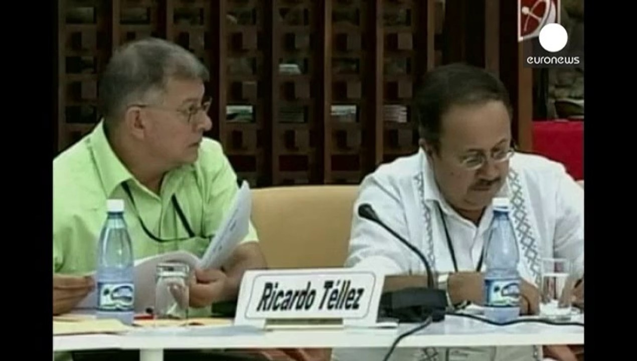 Colombia violence victims take part in FARC-government talks