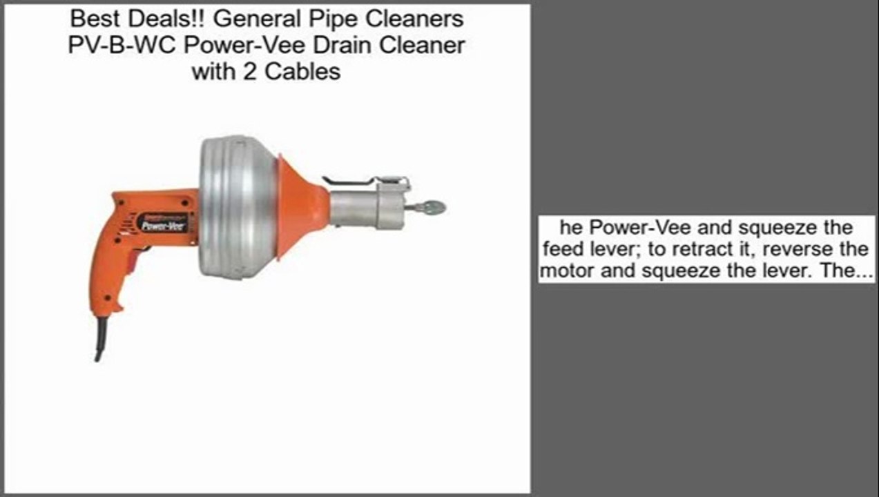 General Pipe Cleaners PV-B-WC Power-Vee Drain Cleaner with 2 Cables Review