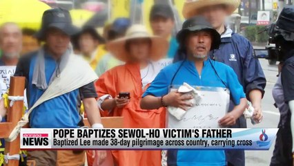 Pope grants wish for baptism of father who lost son in ferry disaster