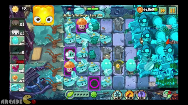 Plants Vs Zombies 2 Dark Ages Gargantuar's Here Arthur's Challenge Level 194