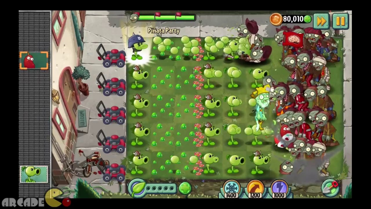 Plants Vs Zombies 2 Dark Ages  Peashooters Extreme Super Challenge August 17 Piñata Party