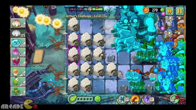 Plants Vs Zombies 2 Dark Ages RUN RUN Gargantuar's Here Arthur's Challenge Level 134