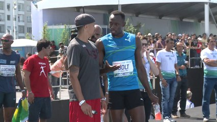 Bolt nas areias de Copacabana