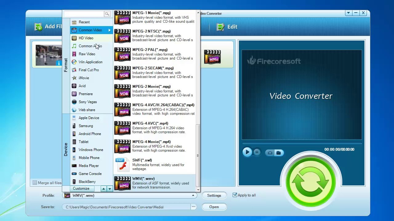 AVCHD converter convert avchd video to mov/mp4/wmv/mkv