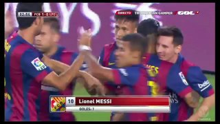 FC Barcelona vs. Club León 6-0 Lionel Messi Goal - ( Friendly Match ) 2014 HD