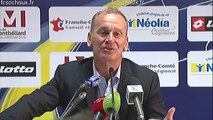 Conférence de presse FC Sochaux-Montbéliard - ESTAC Troyes (0-2) : Olivier ECHOUAFNI (FCSM) - Jean-Marc FURLAN (ESTAC) - 2014/2015