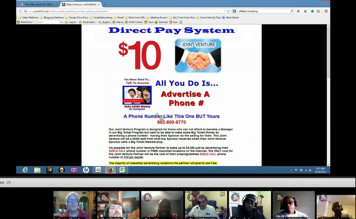 Clarence Coggins says Be Paid $2,000 Generate Leads Your Biz Free Auto Lead Generator Direct Pay System DPS