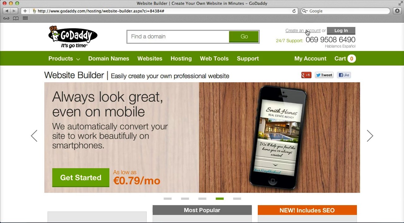 Part 2A – GoDaddy Registration