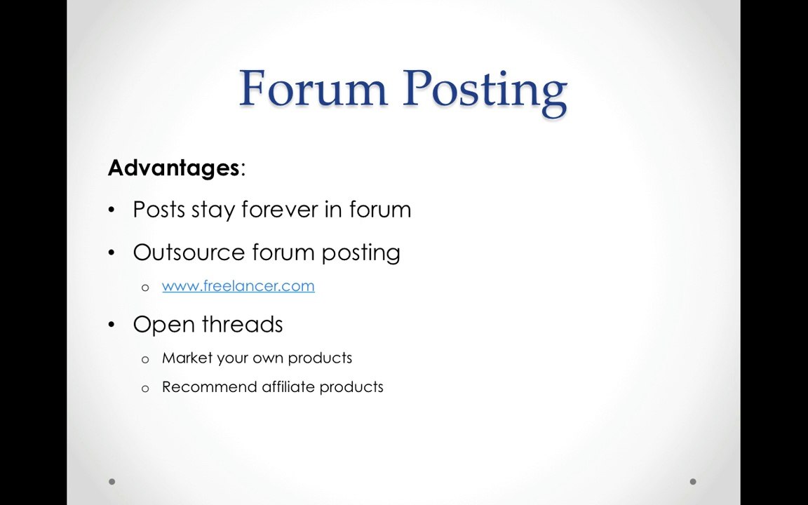 Part 5A – Forum Posting