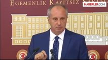 Muharrem İnce CHP Grup Başkanvekilliği Görevimden İstifa Ettim