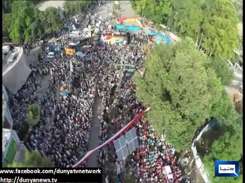 Dunya News - ' Exclusive Coverage Of PAT 'Revolution March' Through Aerial Camera