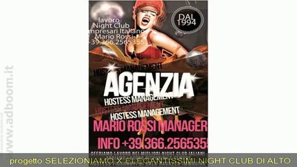 Download Video: ROMA,  AZIENDA OPERANTE NEL SETTORE MODA E SPETTACOLO RICERCA LAVORO HOSTESS NIGHT CLUB ESPERIENZA RICHIESTA: NESSUNA