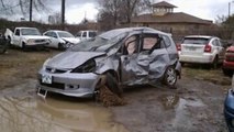 This Guy Rolled His Honda Fit Seven Times And Walked Away