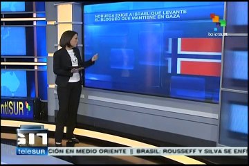 Canciller de Noruega pide a Israel que levante bloqueo en Gaza