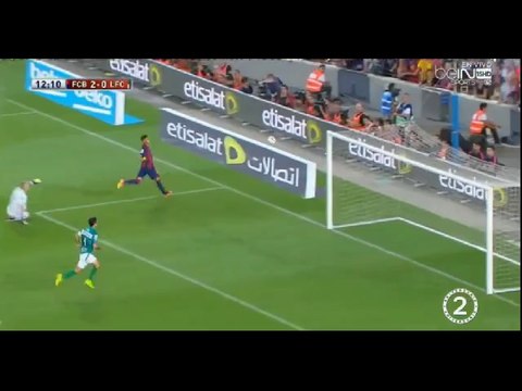Neymar Goal (2-0) FC Barcelona - Leon Club 18.08.2014