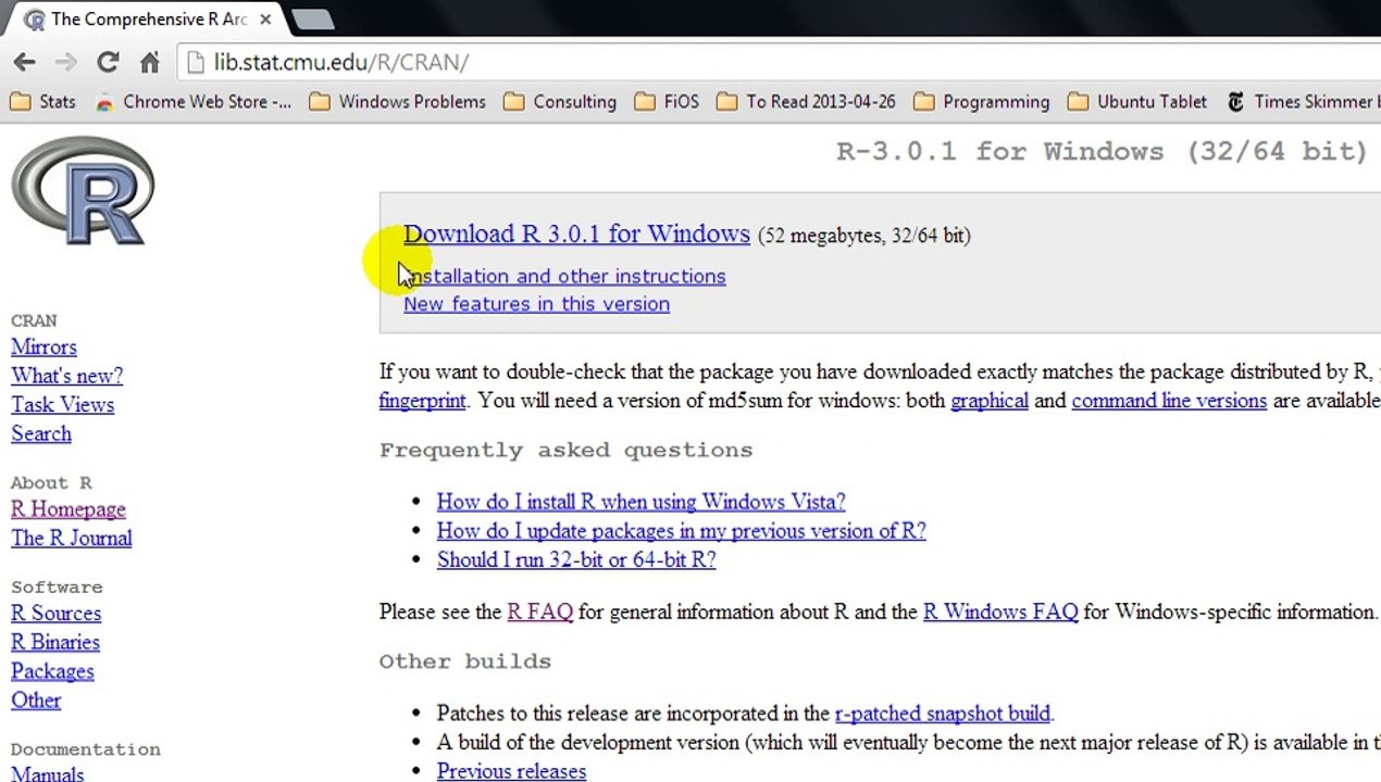 3.1.1 Download and install R