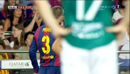 Barcelona - León 6-0, Munir El Haddadi (4-0), 18.08.