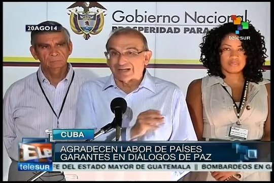 Colombia agradece labor de países garantes en diálogos de paz en Cuba