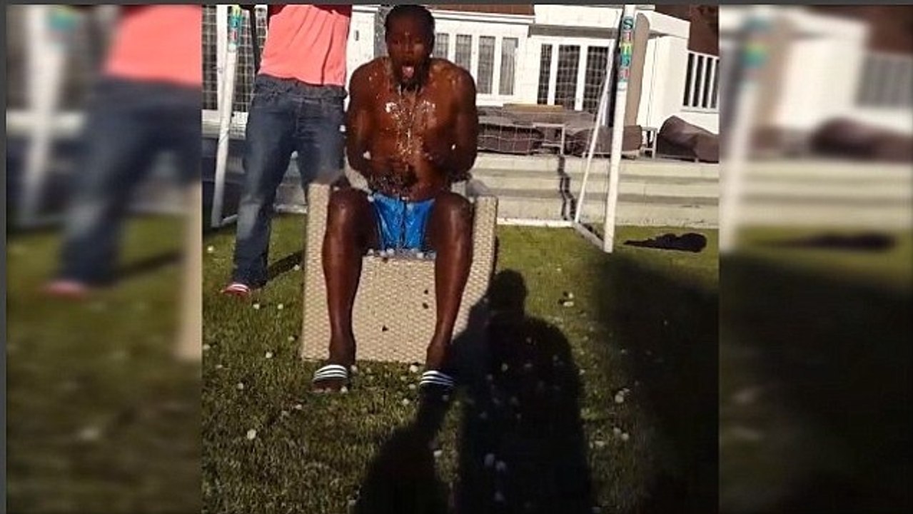 Emmanuel Adebayor Takes On The ALS 'Ice Bucket Challenge' !!