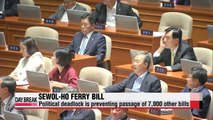 National Assembly locked in Sewol-ho ferry bill turmoil