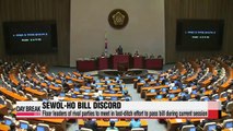 Last-ditch effort for Korea's rival parties agree on Sewol-ho bill