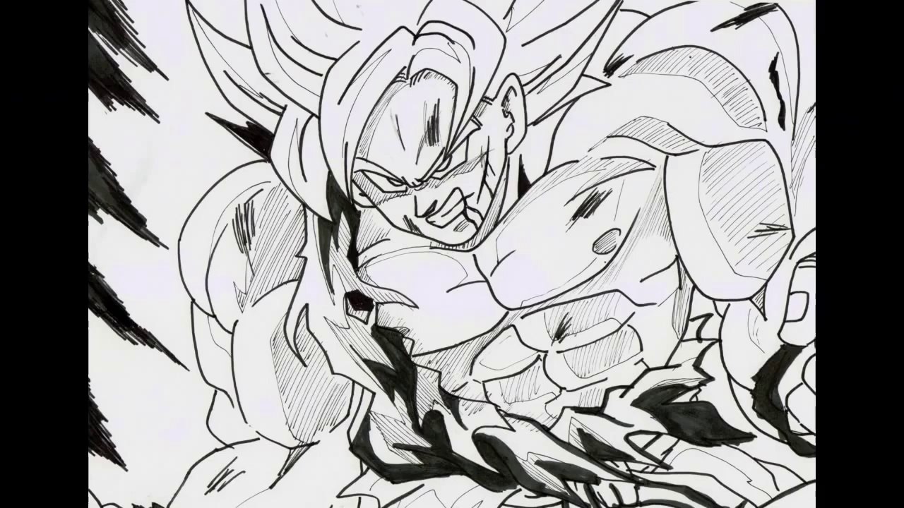 HOW TO DRAW SON GOKU SUPER SAIYAN 孫悟空 超サイヤ人