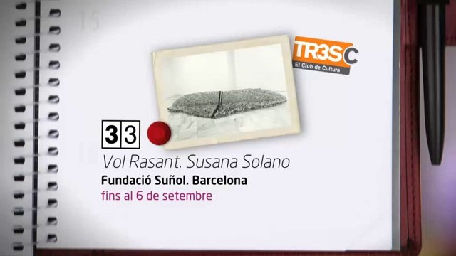 TV3 - 33 recomana - Exposició Vol Rasant . Susana Solano. Fundació Suñol. Barcelona