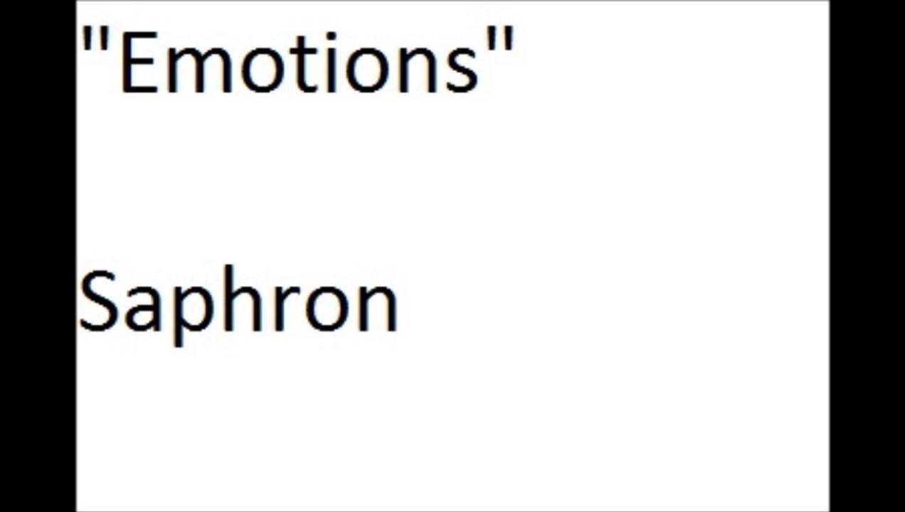 "Emotions" by Mariah Carey covered by Saphron