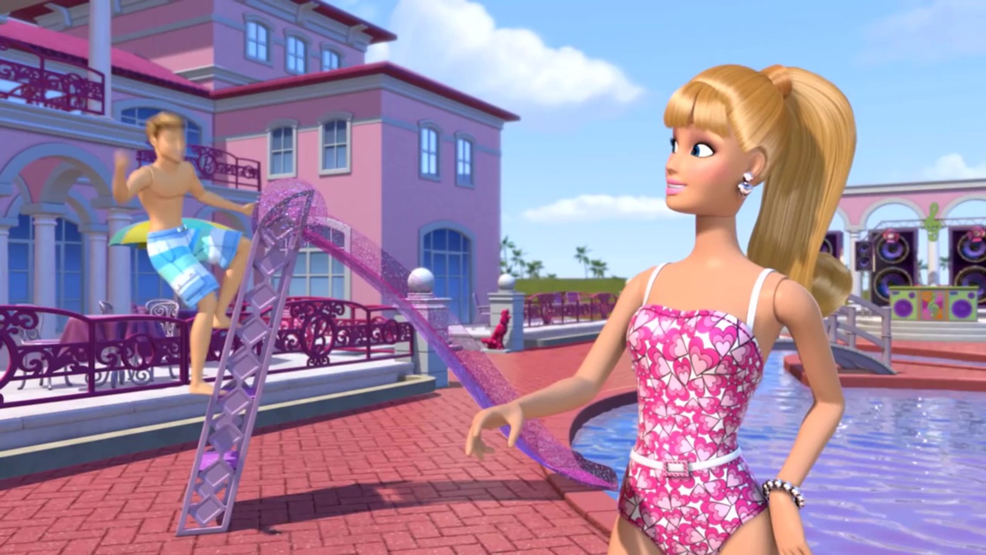 Videos de barbie store en la piscina