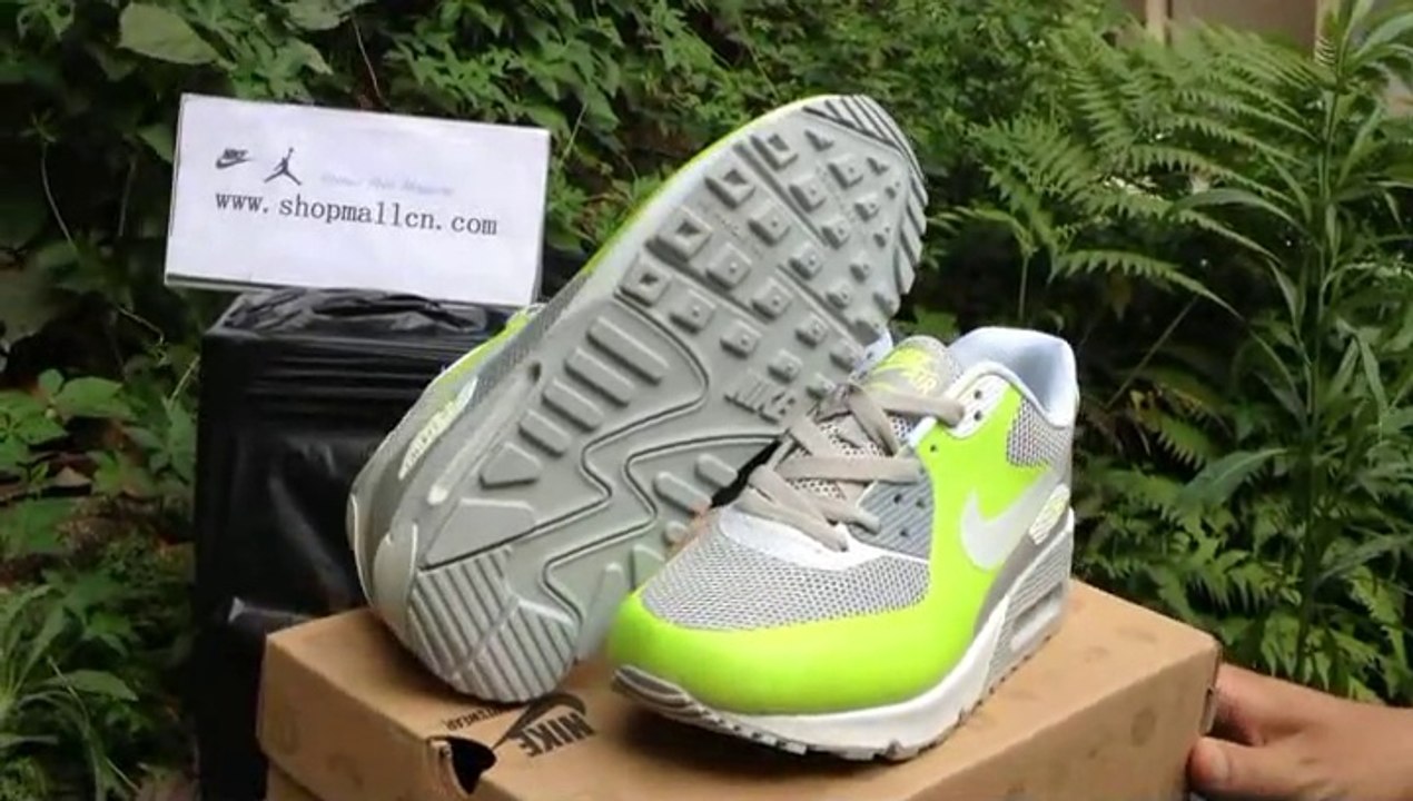 Nike Air Max 90 Gray Fluorescent Green Hyperfuse Shoes Review www.kicksgrid1.ru