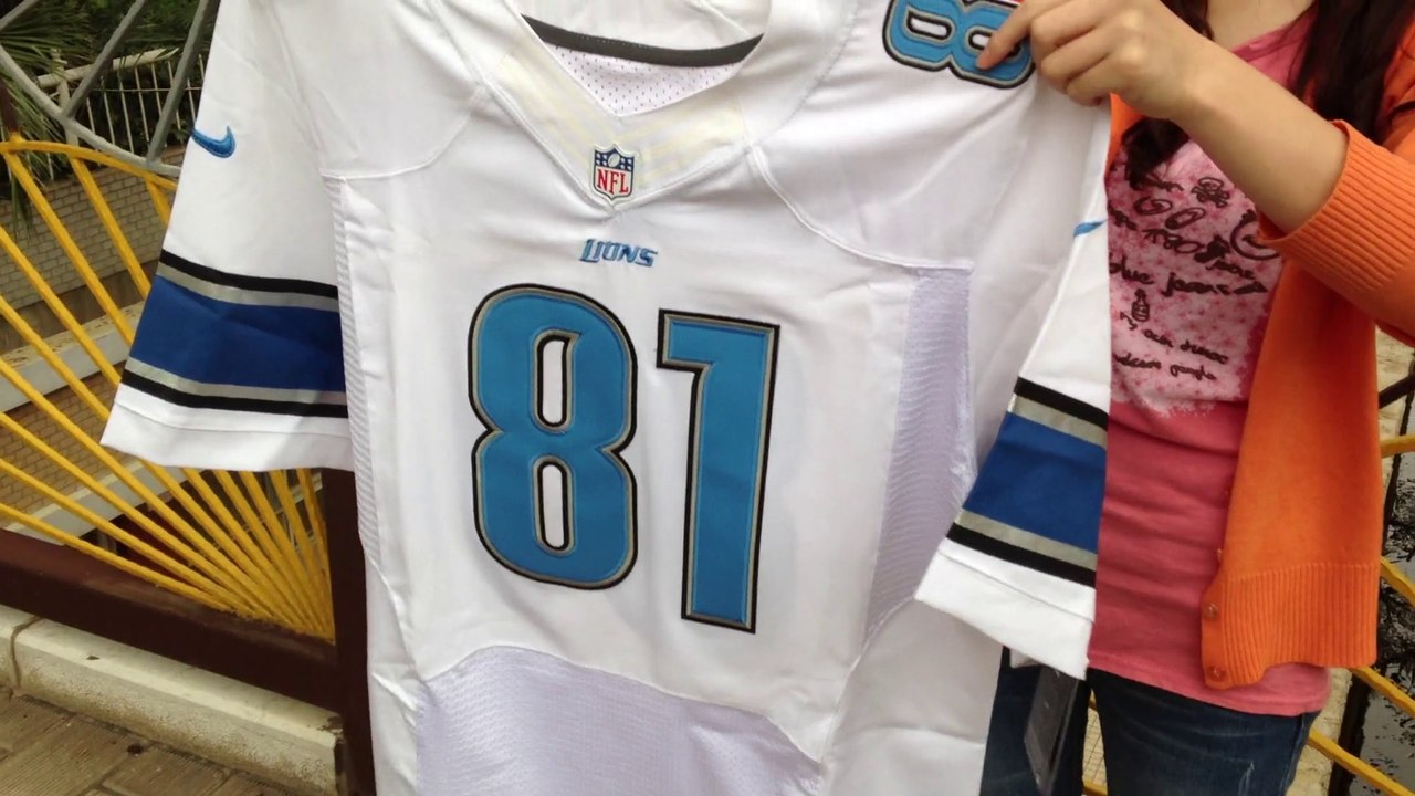 NFL Nike Detroit Lions 81 Johnson White Elite Jersey from Jerseys-china.cn