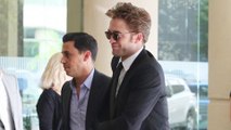 Robert Pattinson Happy And Smiling, Greets Fans In Beverly Hills