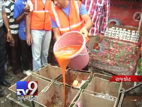 Rajkot Administration conducts food raid at fair, 350 kg food items dumped - Tv9 Gujarati