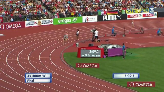 Equipe de france féminine de Relais incroyable au 4x400m Femme : un finish ENORME!