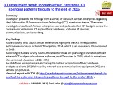 ICT investment trends in South Africa- Enterprise ICT spending patterns through to the end of 2015
