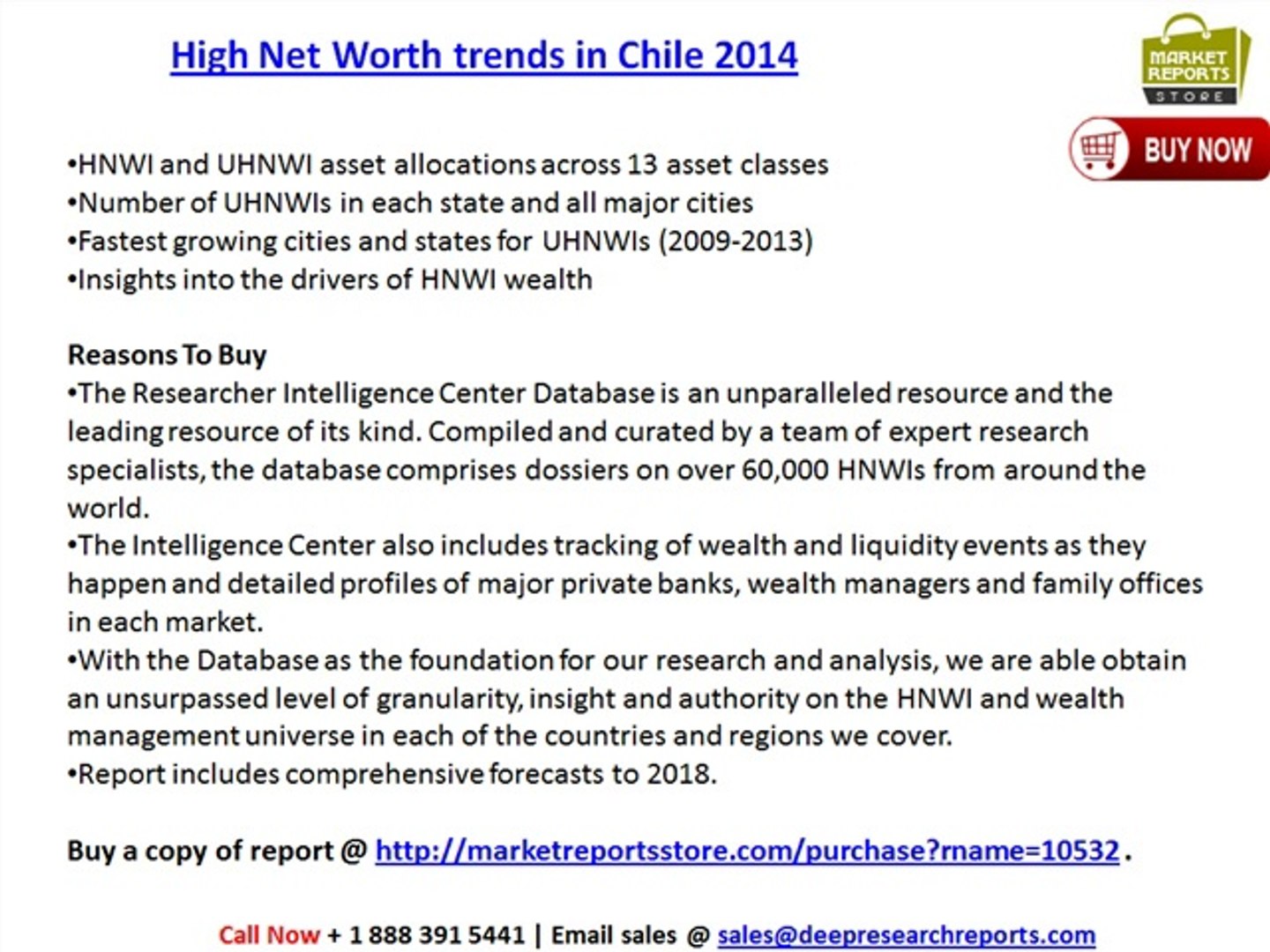 2014 High Net Worth trends in Chile