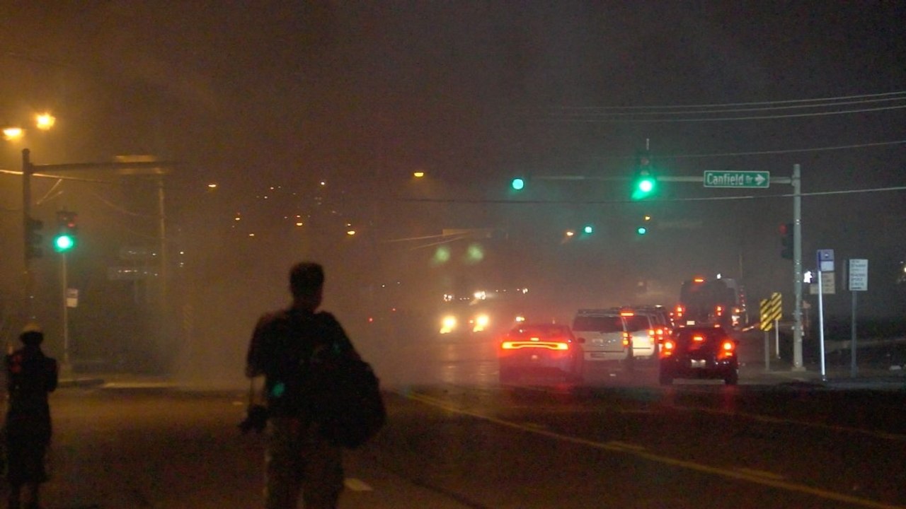 Tension, tear gas as National Guard arrives in Ferguson