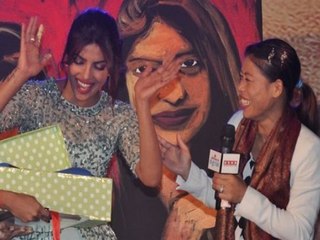 Mary Kom Gifts Priyanka Her Boxing Gloves