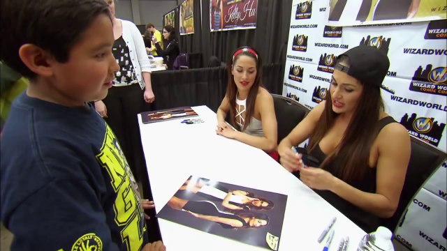 The Bella Twins meet the WWE Universe at Comic-Con Total Divas, March 16, 2014