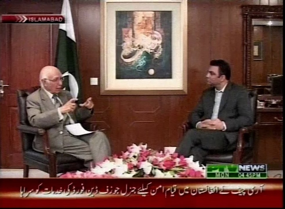 An Exclusive Interview with Sartaj Aziz