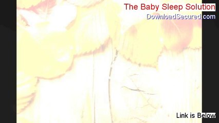 The Baby Sleep Solution PDF Download [Download Here]