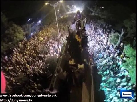 Dunya News - Exclusive Coverage Of Azadi March, Inqilab March Through Aerial Camera