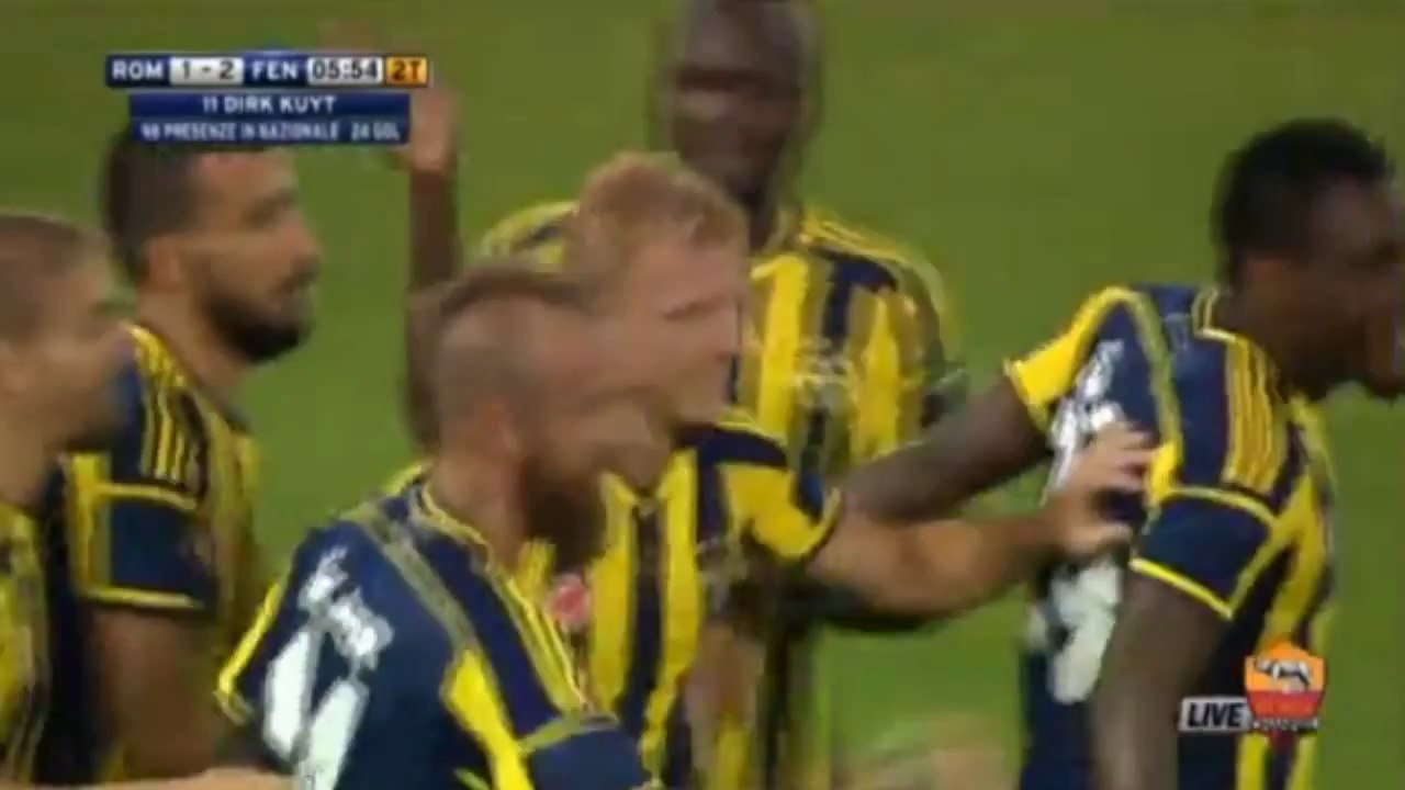 AS Roma vs Fenerbahçe 1-2 Dirk Kuyt Goal ~ Friendly Match 2014