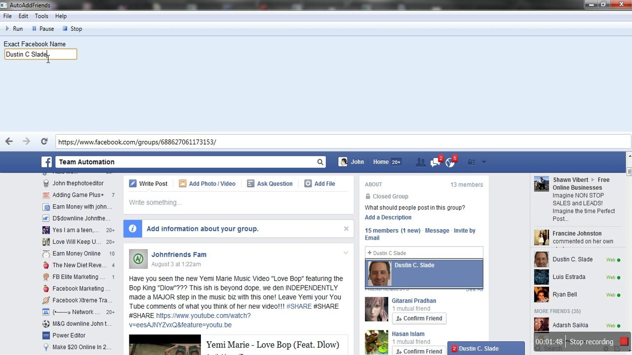 AddoNe Friend to all your groups facebook