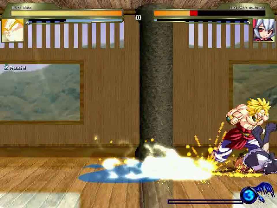 ブロリーがリーゼロッテ・アッヒェンバッハをボコるMUGENリョナ動画 Ryona MUGEN broly Lieselotte_Achenbach アルカナハート_1