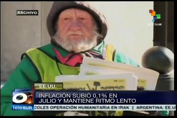 Inflación de EE.UU. sube en julio y mantiene ritmo lento