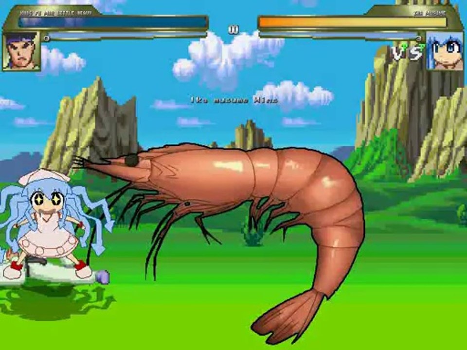 カンフーマンがイカ娘にしばかれるMUGEN逆リョナ動画 Reverse Ryona Movie_1