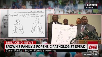 Brown family lawyers: One of the gunshots that hit him was back-to-front